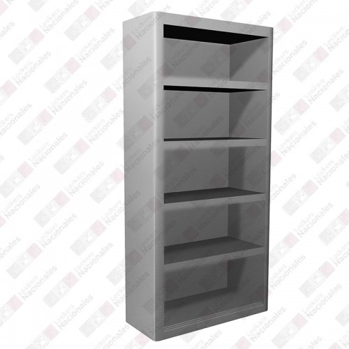 Gabinete Metálico Sin Puertas -  Librero Metálico para Biblioteca Gris